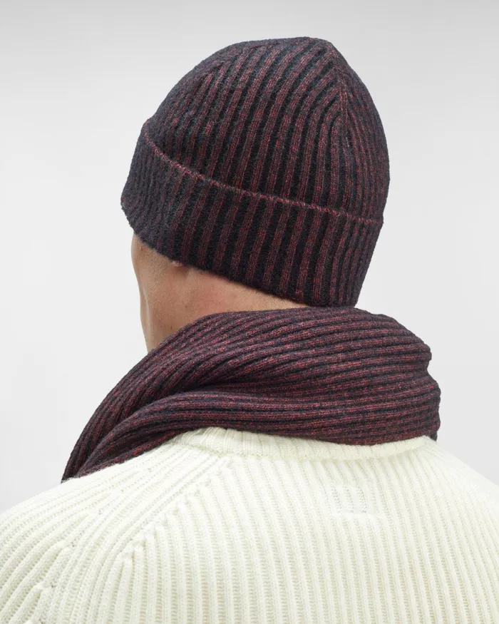Man CP Company Hats Fleece Knit Beanie Ketchup 8211 Red