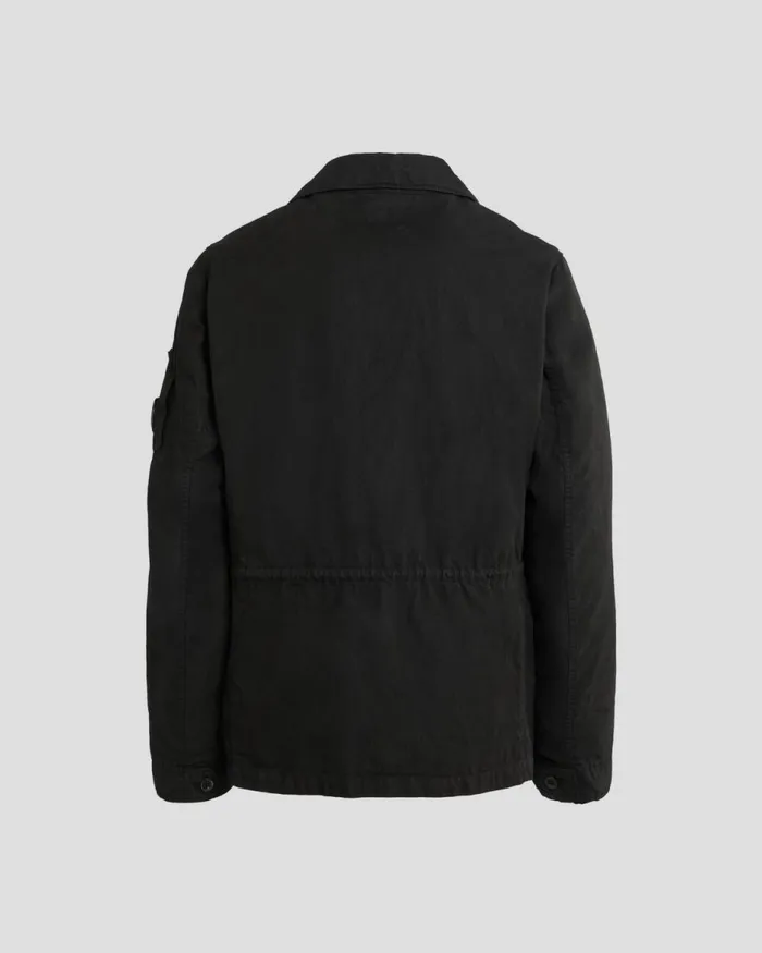 Man CP Company Jacket and Coats 50 Fili Gommata Jacket Black