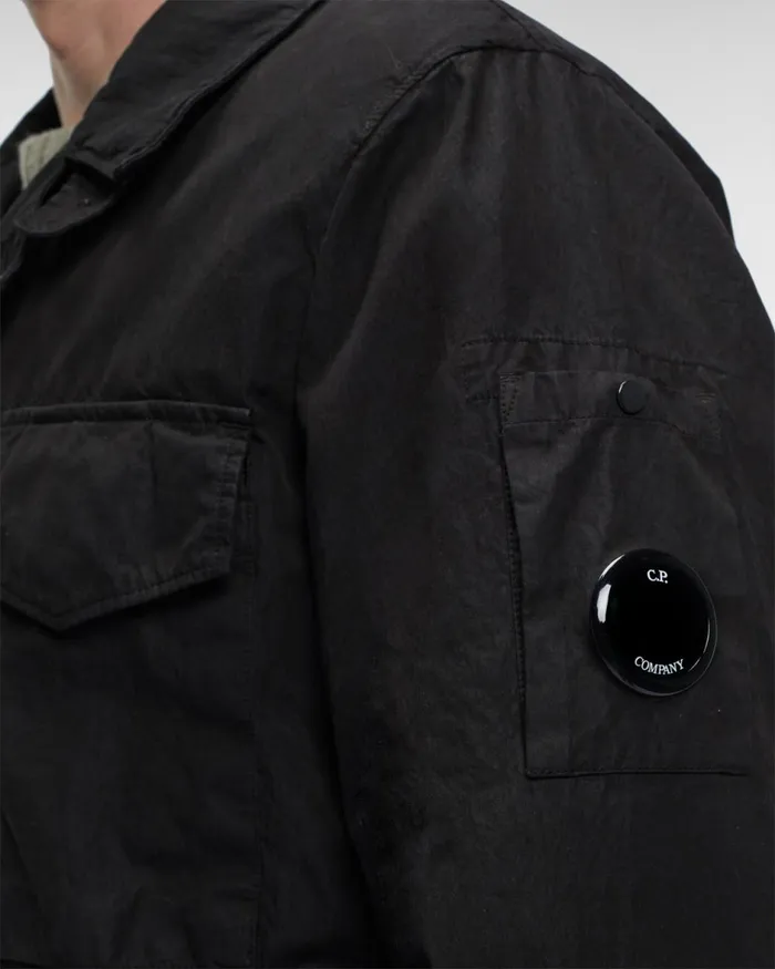 Man CP Company Jacket and Coats 50 Fili Gommata Jacket Black