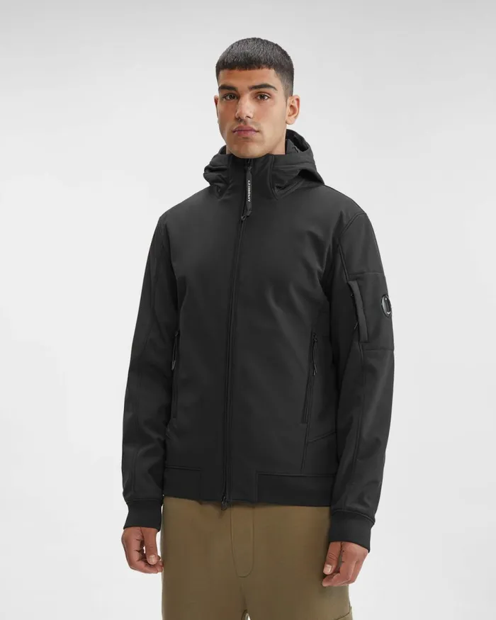 Man CP Company Jacket and Coats CP ShellR Hooded Jacket Black