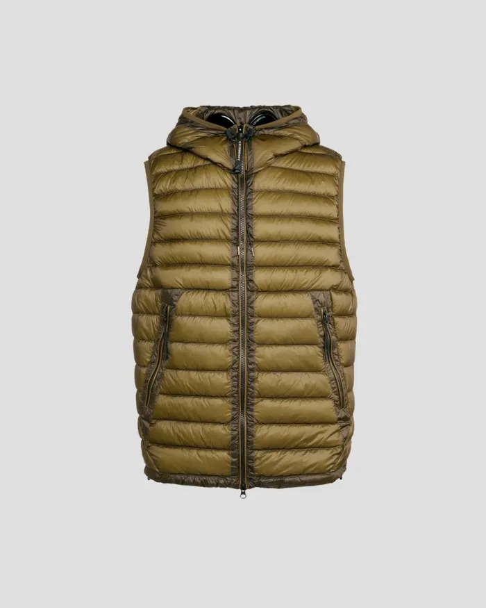 Man CP Company Jacket and Coats DD Shell Goggle Down Vest Butternut 8211 Brown
