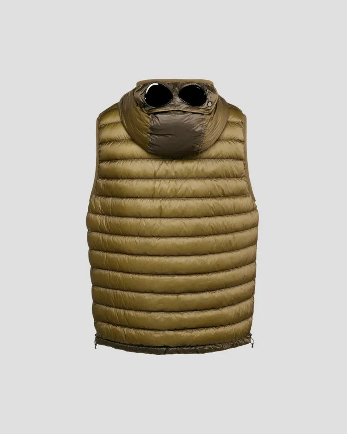 Man CP Company Jacket and Coats DD Shell Goggle Down Vest Butternut 8211 Brown