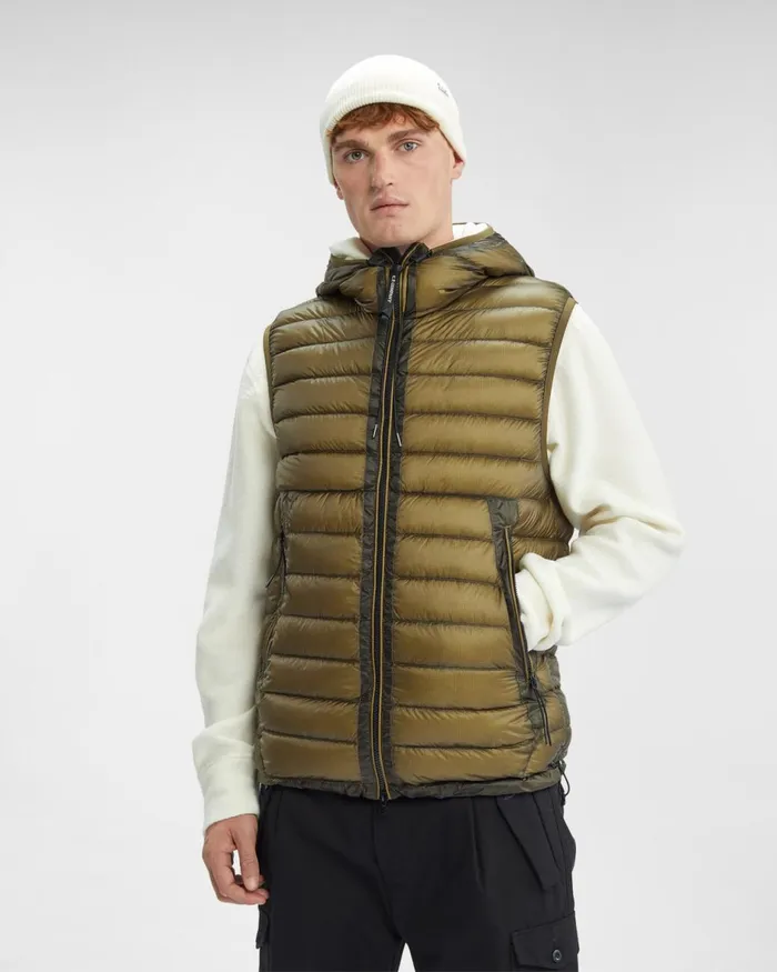 Man CP Company Jacket and Coats DD Shell Goggle Down Vest Butternut 8211 Brown