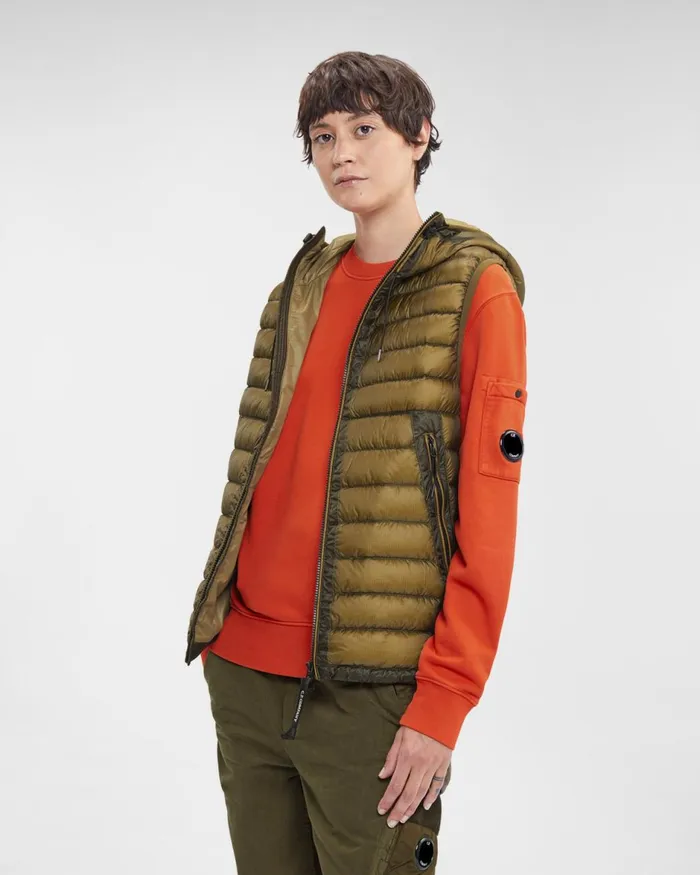 Man CP Company Jacket and Coats DD Shell Goggle Down Vest Butternut 8211 Brown