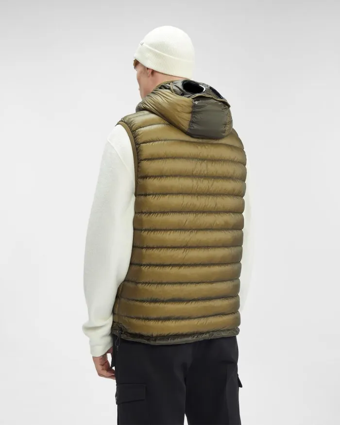 Man CP Company Jacket and Coats DD Shell Goggle Down Vest Butternut 8211 Brown