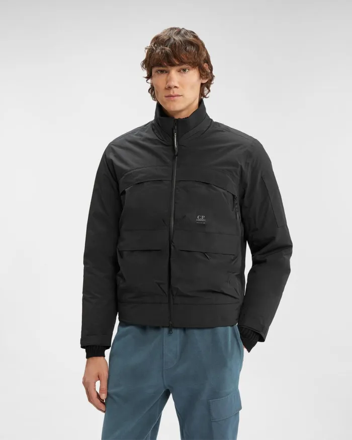 Man CP Company Jacket and Coats MicroM R Down Jacket Black