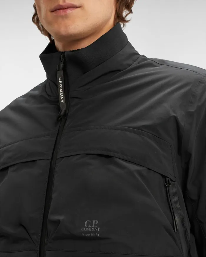 Man CP Company Jacket and Coats MicroM R Down Jacket Black