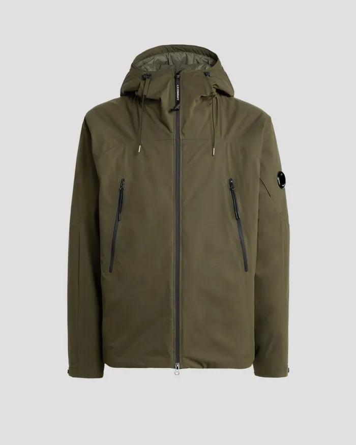 Man CP Company Jacket and Coats ProTek Hooded Jacket Ivy Green