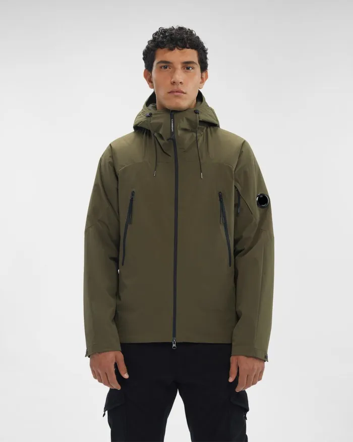 Man CP Company Jacket and Coats ProTek Hooded Jacket Ivy Green