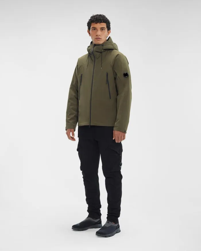 Man CP Company Jacket and Coats ProTek Hooded Jacket Ivy Green