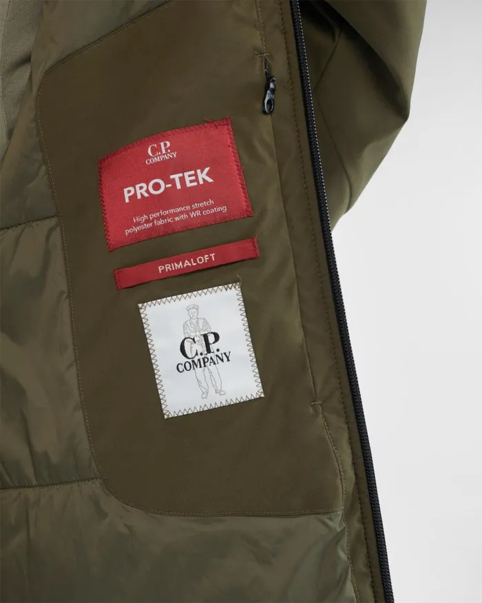 Man CP Company Jacket and Coats ProTek Hooded Jacket Ivy Green