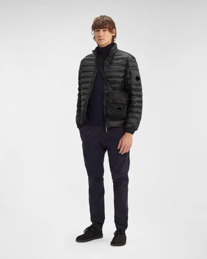 Man CP Company Jumpers ReWool Roll Neck Knit Total Eclipse 8211 Blue