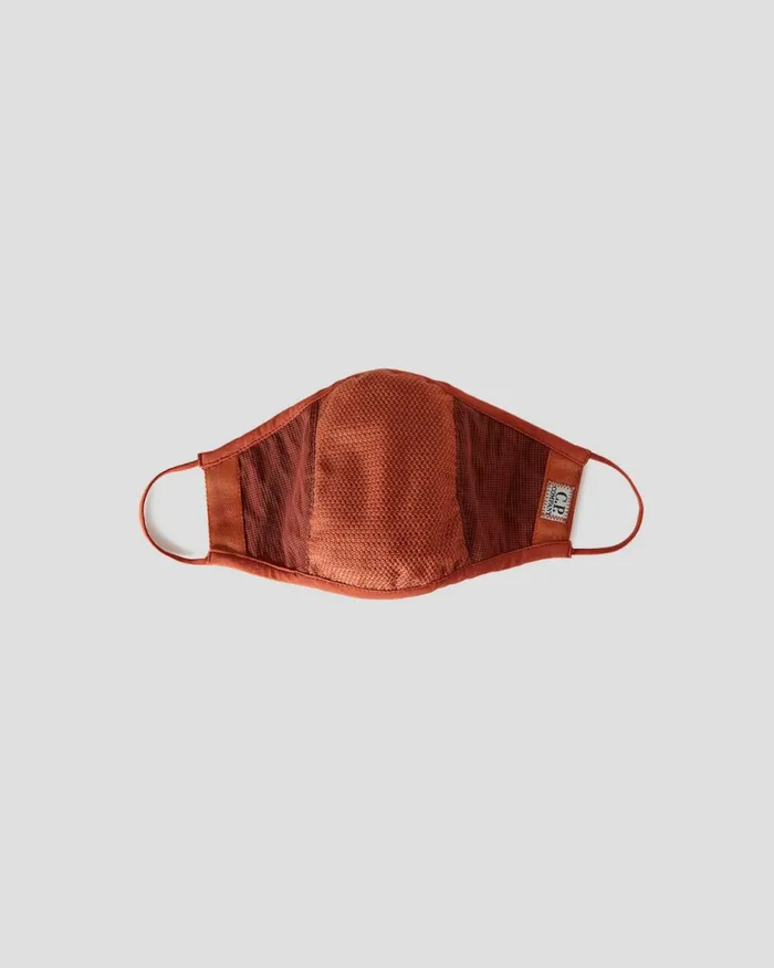 Man CP Company Mask JMesh Mixed Face Mask Burnt Ochre