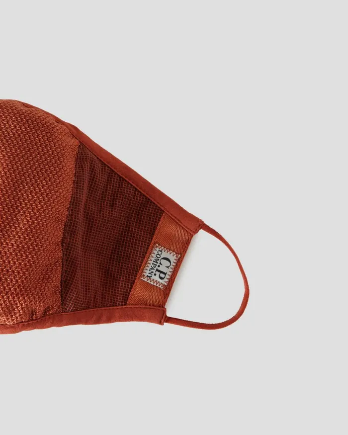 Man CP Company Mask JMesh Mixed Face Mask Burnt Ochre