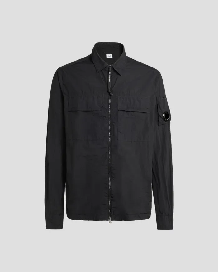 Man CP Company Shirt Taylon L Shirt Black