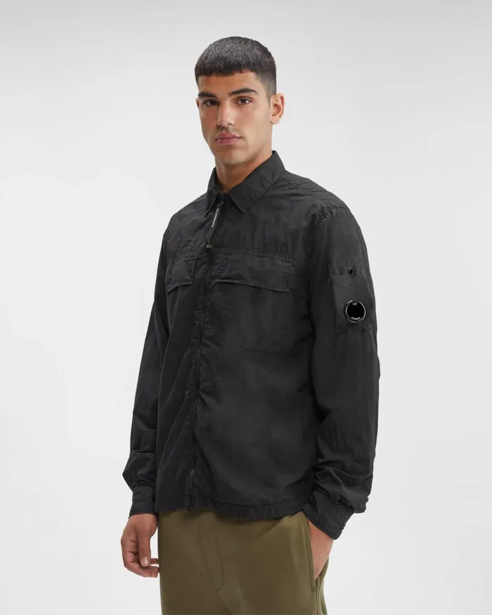 Man CP Company Shirt Taylon L Shirt Black