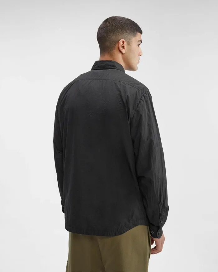 Man CP Company Shirt Taylon L Shirt Black