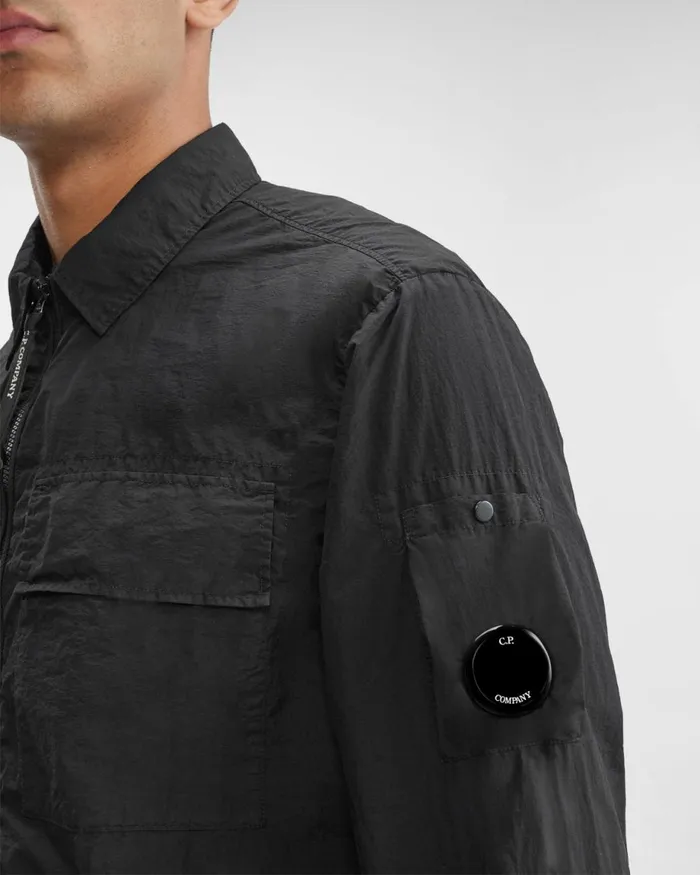 Man CP Company Shirt Taylon L Shirt Black