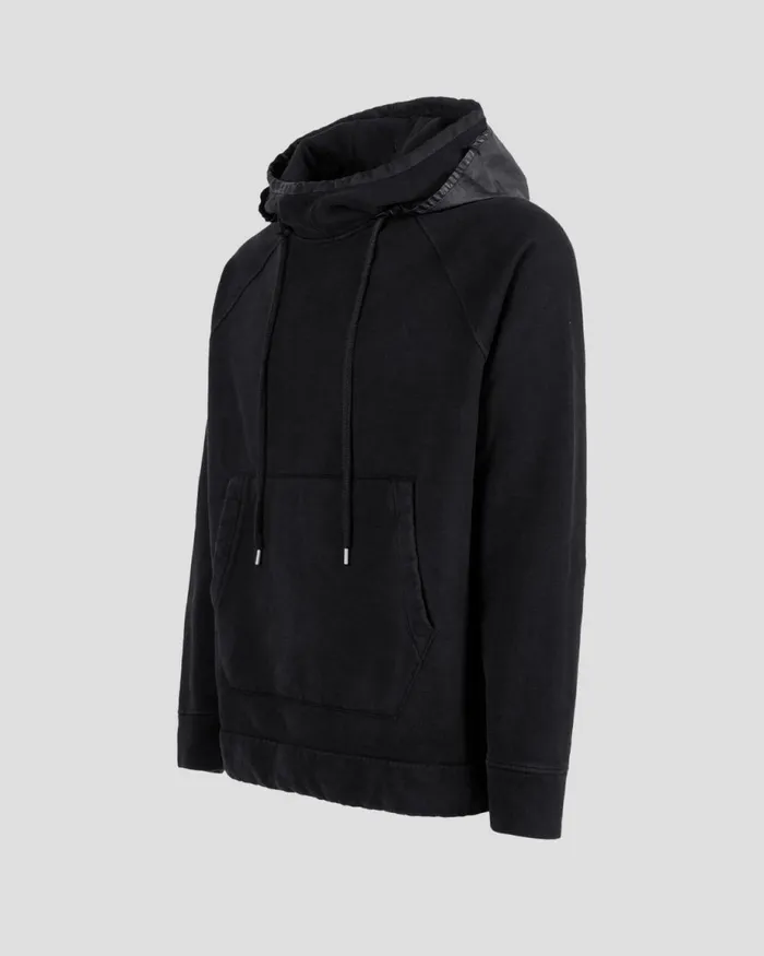 Man CP Company Sweatshirts Diagonal Fleece 21 Goggle Hoodie Black