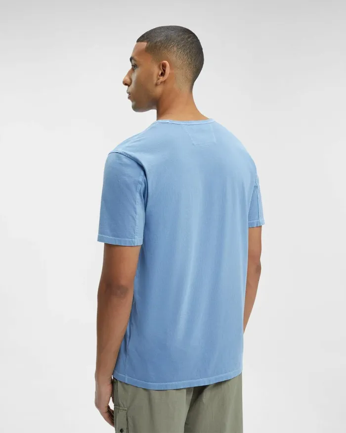 Man CP Company Tshirts and Polo 241 Jersey Relaxed Resist Dyed Tshirt Riviera 8211 Blue