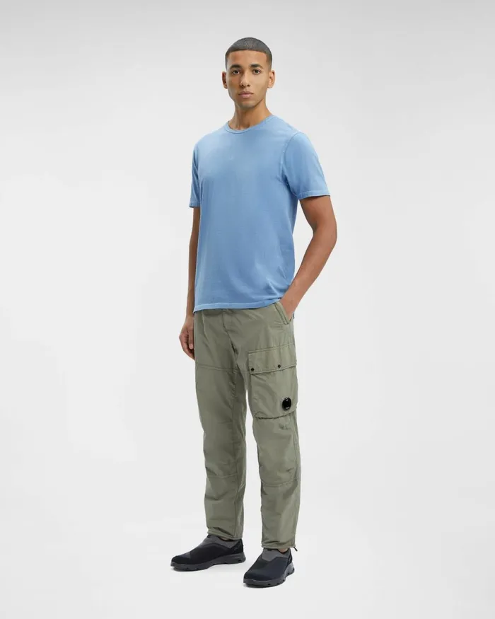 Man CP Company Tshirts and Polo 241 Jersey Relaxed Resist Dyed Tshirt Riviera 8211 Blue