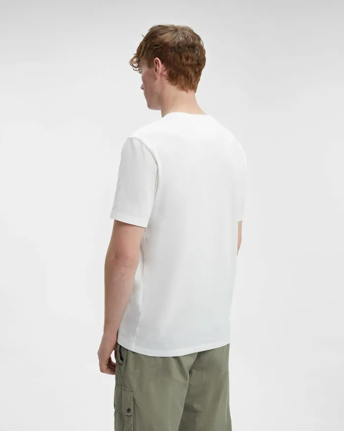 Man CP Company Tshirts and Polo 301 Jersey British Sailor Tshirt Gauze White
