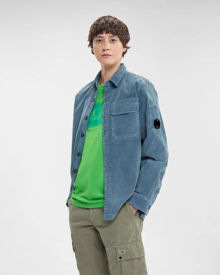 Man CP Company Tshirts and Polo 301 Jersey Label Tshirt Classic Green