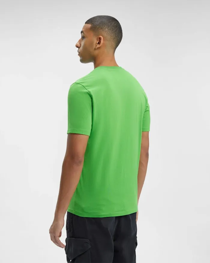 Man CP Company Tshirts and Polo 301 Jersey Logo Graphic Tshirt Classic Green