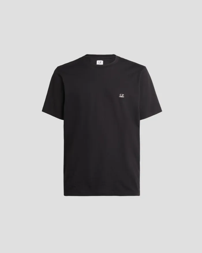 Man CP Company Tshirts and Polo 301 Jersey Small Logo Tshirt Black