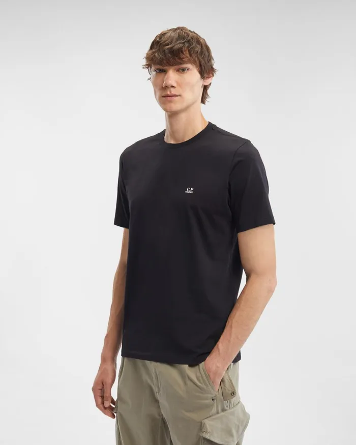 Man CP Company Tshirts and Polo 301 Jersey Small Logo Tshirt Black