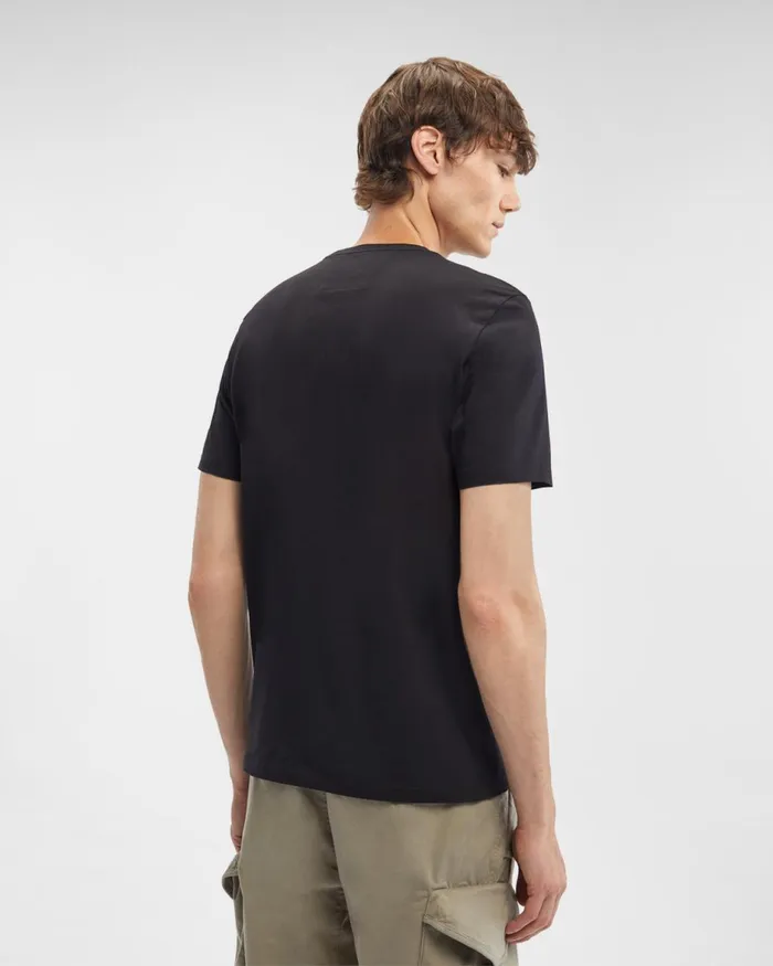 Man CP Company Tshirts and Polo 301 Jersey Small Logo Tshirt Black