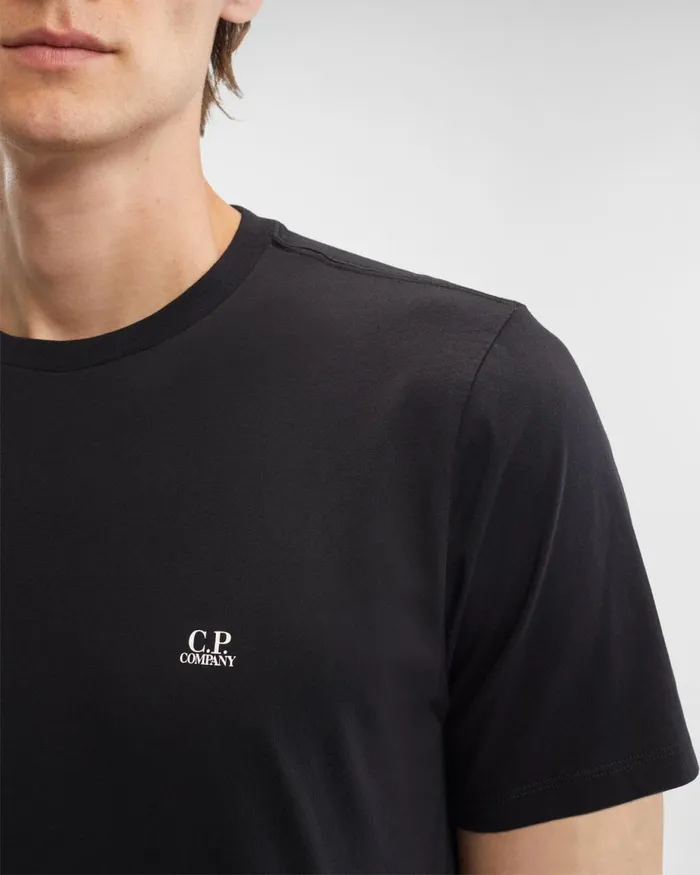 Man CP Company Tshirts and Polo 301 Jersey Small Logo Tshirt Black