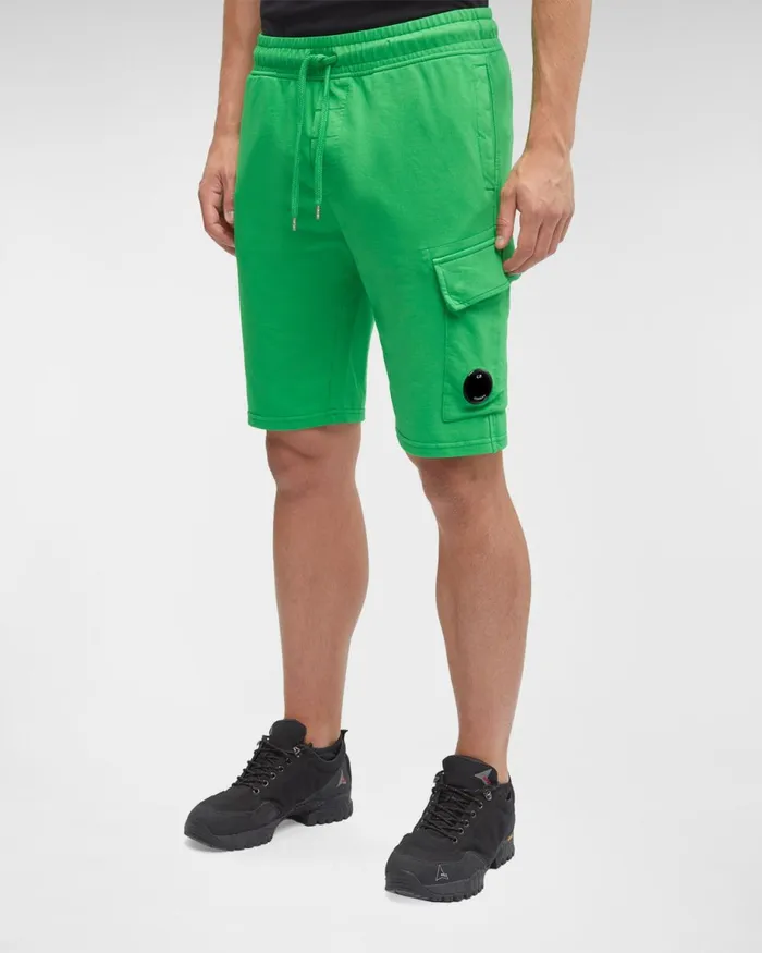 Man CP Company Tracksuits and Shorts Light Fleece Shorts Classic Green