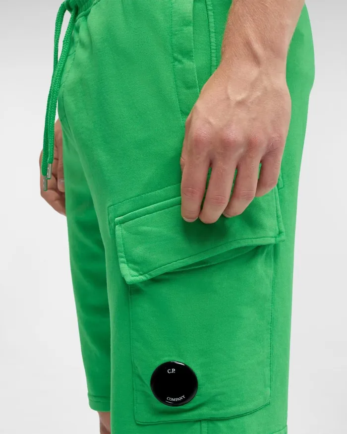 Man CP Company Tracksuits and Shorts Light Fleece Shorts Classic Green