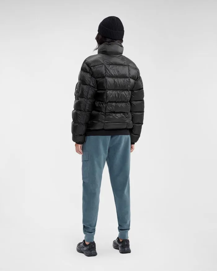 Man CP Company Tracksuits and Shorts Reverse Brushed and Emerized Diag Fleece Sweatpants Orion Blue