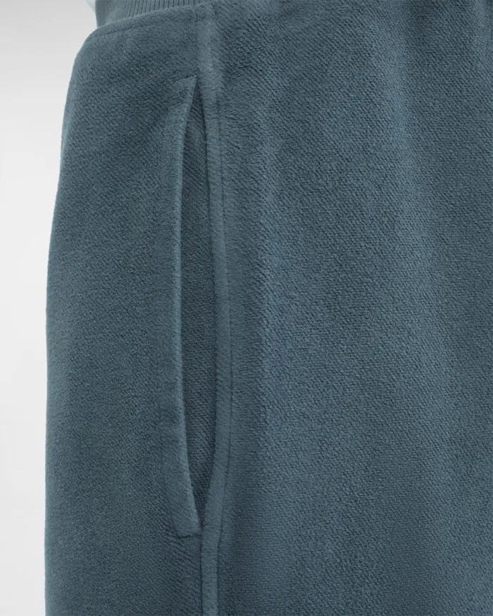 Man CP Company Tracksuits and Shorts Reverse Brushed and Emerized Diag Fleece Sweatpants Orion Blue