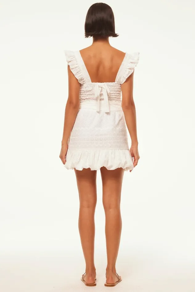 Matching Sets Women MISA Los Angeles ABELIA TOP White Eyelet