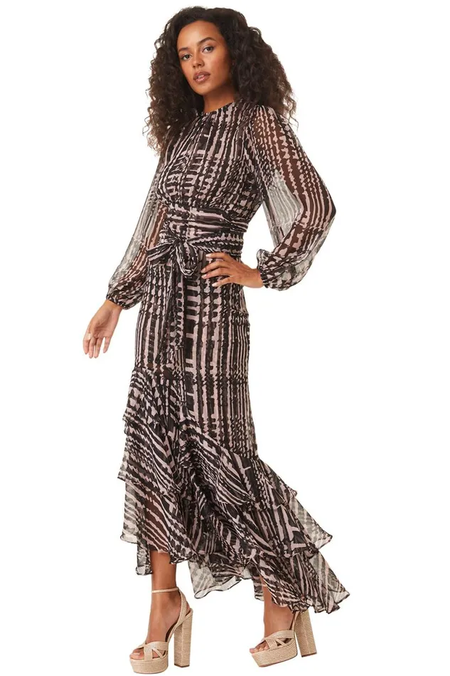 Matching Sets Women MISA Los Angeles BEATRIZ TOP Holiday Abstraction