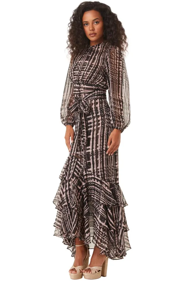 Matching Sets Women MISA Los Angeles BEATRIZ TOP Holiday Abstraction