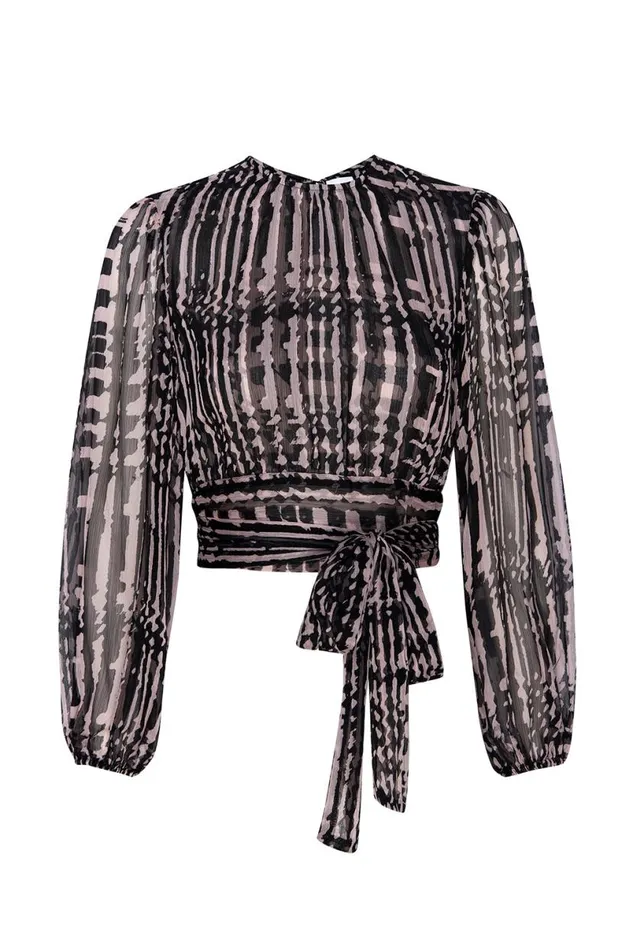 Matching Sets Women MISA Los Angeles BEATRIZ TOP Holiday Abstraction