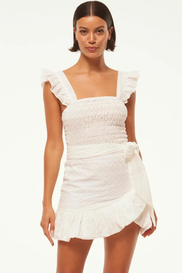 Matching Sets Women MISA Los Angeles EDEN SKIRT White Eyelet
