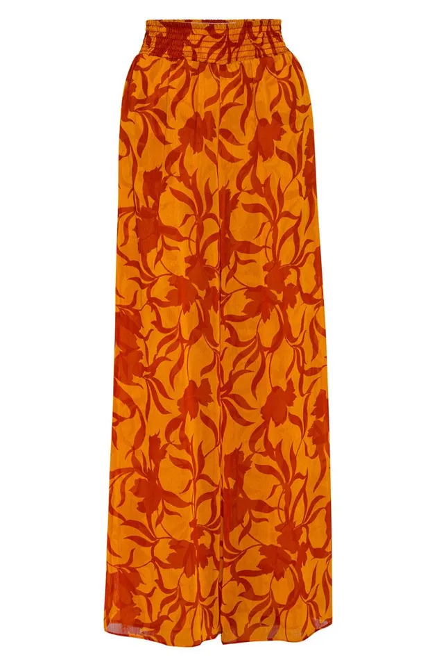 Matching Sets Women MISA Los Angeles FREDA PANT Atlas Floral Persimmon