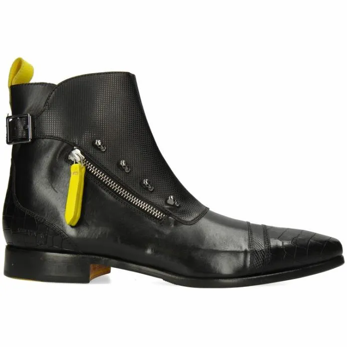 Melvin and Hamilton Elvis 25 Black Men Ankle Boots