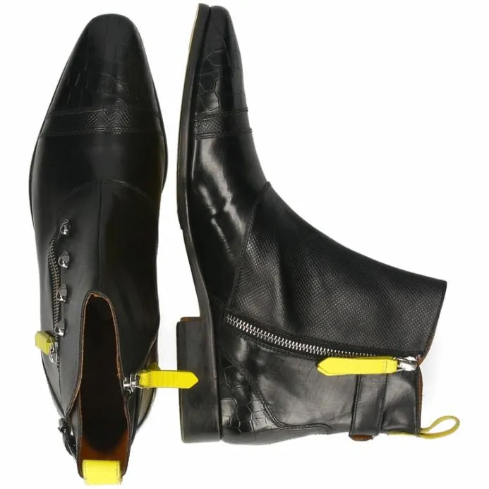 Melvin and Hamilton Elvis 25 Black Men Ankle Boots