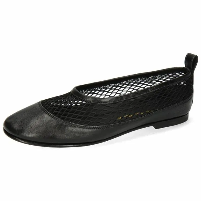 Melvin and Hamilton Iris 14 Black Women Ballet Pumps