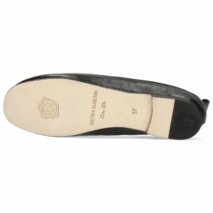 Melvin and Hamilton Iris 14 Black Women Ballet Pumps