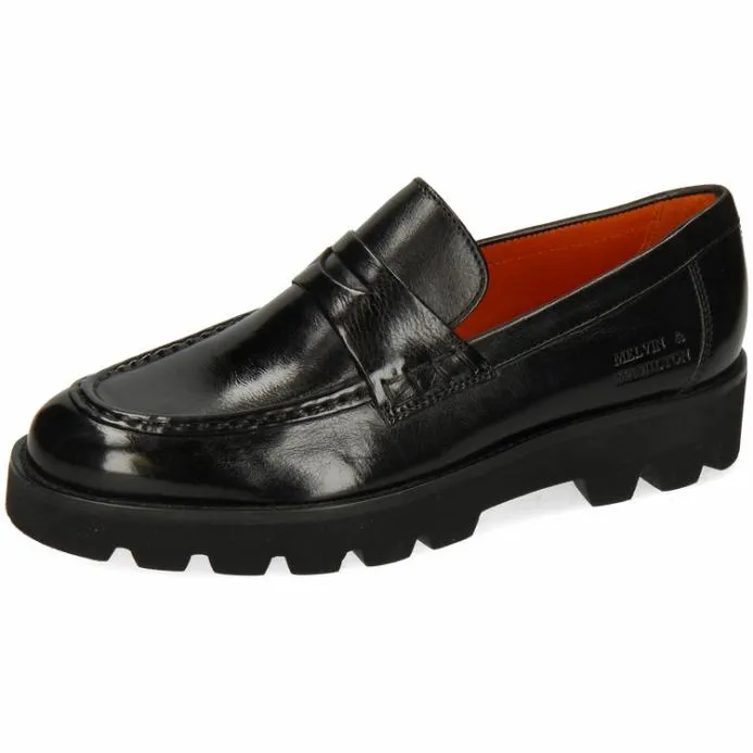 Melvin and Hamilton Jade 6 Black Women Loafers