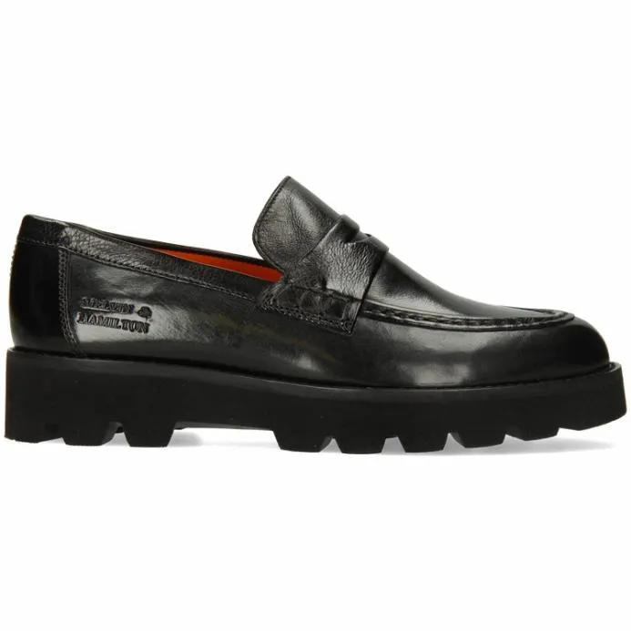 Melvin and Hamilton Jade 6 Black Women Loafers