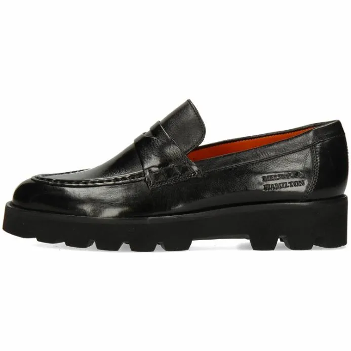 Melvin and Hamilton Jade 6 Black Women Loafers