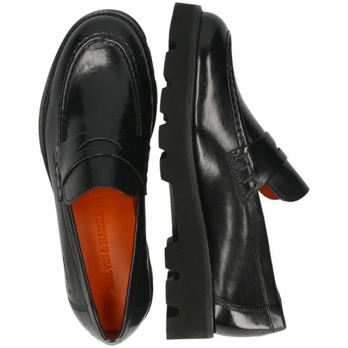 Melvin and Hamilton Jade 6 Black Women Loafers